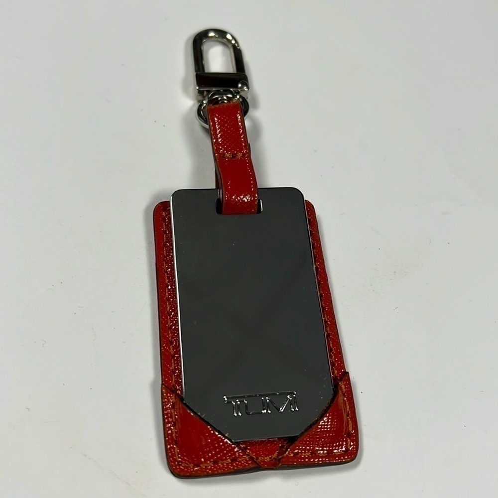Tumi Burnt Orange Key Fob Luggage Tag